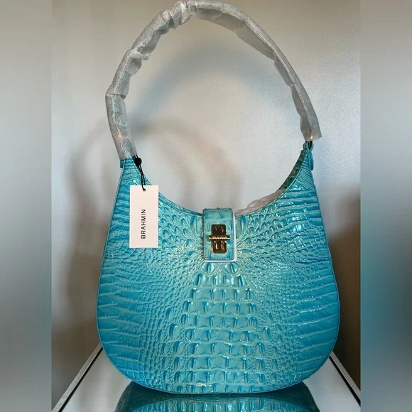 BRAHMIN | Fallon Tropic Blue Melbourne Shoulder Bag NWT - Picture 2 of 3
